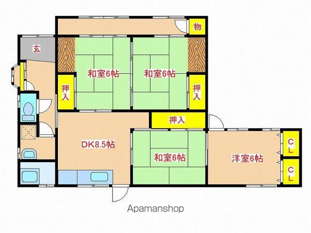 日豊本線 錦江駅 徒歩8分 1階建 築41年(4DK)の間取り写真