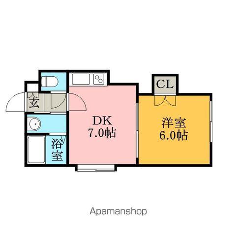 シェーンブルン美園46(1DK/2階)の間取り写真