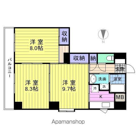 サンハイツⅦ(3K/2階)の間取り写真