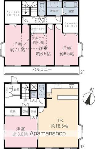 京成電鉄本線 堀切菖蒲園駅 徒歩12分 2階建 築38年(4LDK)の間取り写真