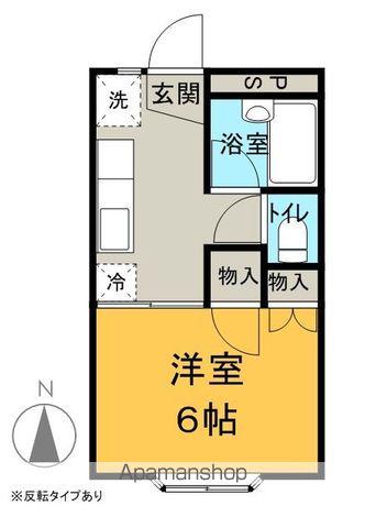 クロックハウス清水(1K/2階)の間取り写真