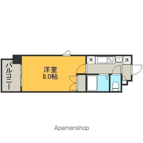 パルティール上前津(1K/13階)の間取り写真