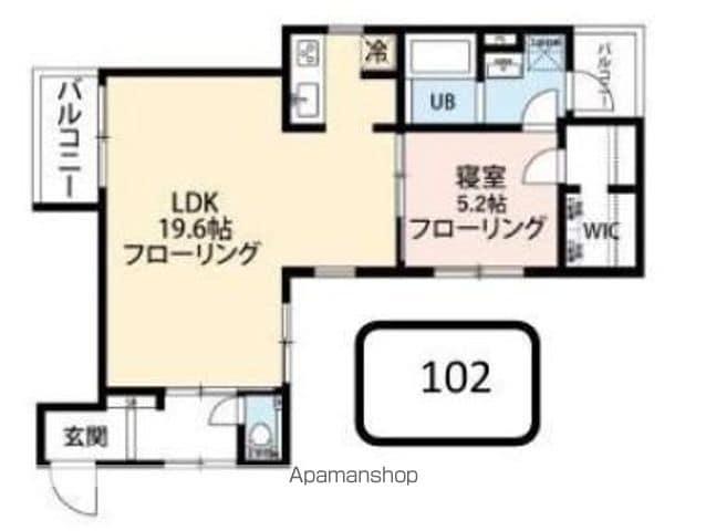 モアリッシェル代官山青葉台(1LDK/1階)の間取り写真