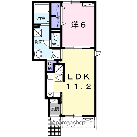 キャンビリーⅡ(1LDK/1階)の間取り写真