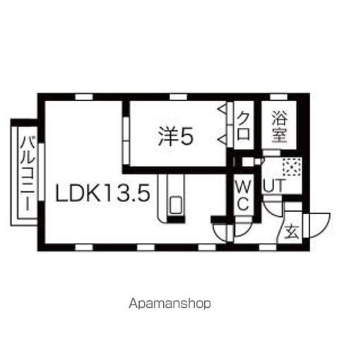 COURAGE SQUARE I(1LDK/1階)の間取り写真