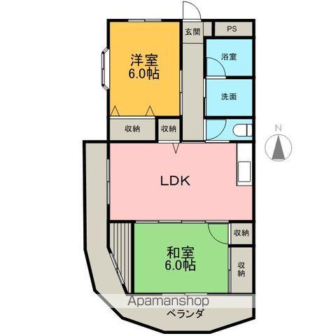 メゾン・ド・コンコルド(2LDK/2階)の間取り写真