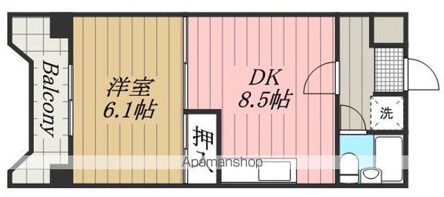 朝日プラザ八広(1LDK/5階)の間取り写真