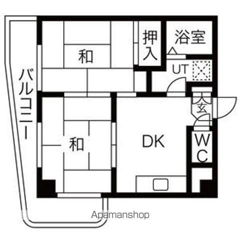 GM尾頭橋(2DK/2階)の間取り写真