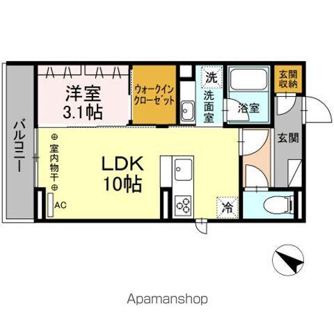 イルヴィラージュ2(1LDK/2階)の間取り写真