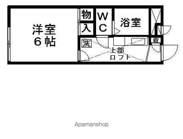 レオパレスキンモクセイ(1K/1階)の間取り写真