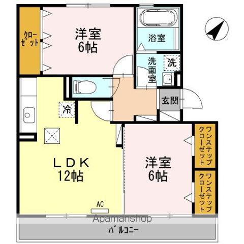 フレアルピナ(2LDK/1階)の間取り写真