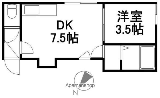 アーバンコート元町Ⅷ(1DK/3階)の間取り写真