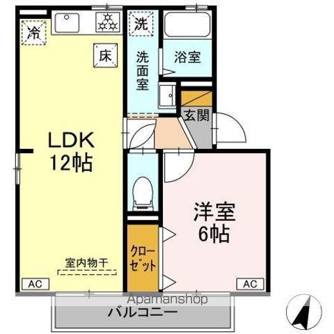 リブェールA・B・C(1LDK/1階)の間取り写真