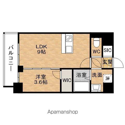 エスレジデンス阿波座CHIAROチア(1LDK/6階)の間取り写真