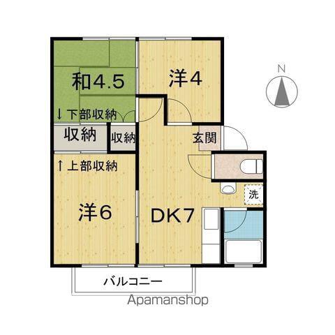 サンパーラハイツ(3DK/1階)の間取り写真