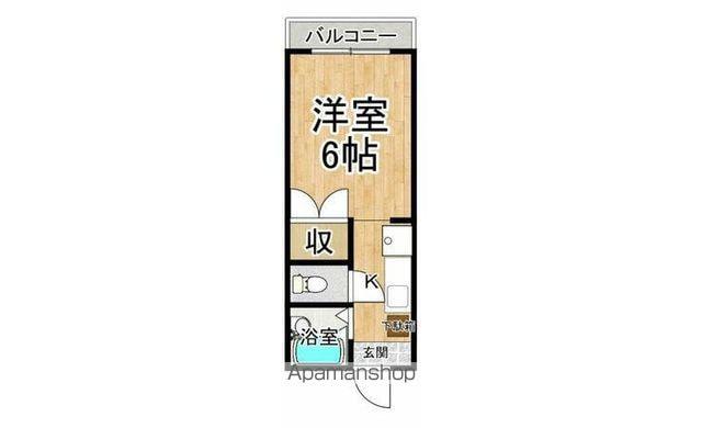レジデンスマーズ(ワンルーム/3階)の間取り写真