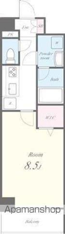 ディ・アミカル(1K/3階)の間取り写真