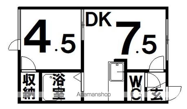 フィメールベガ(1DK/1階)の間取り写真