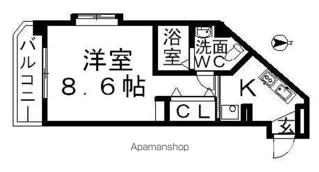 アメニティ吹上(1K/4階)の間取り写真