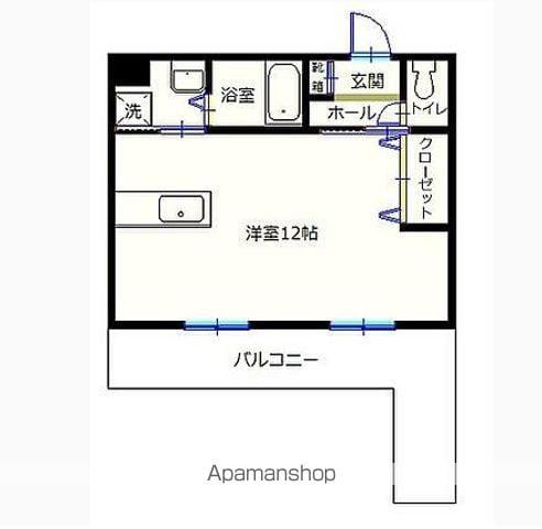 ソラーレ広島(ワンルーム/6階)の間取り写真