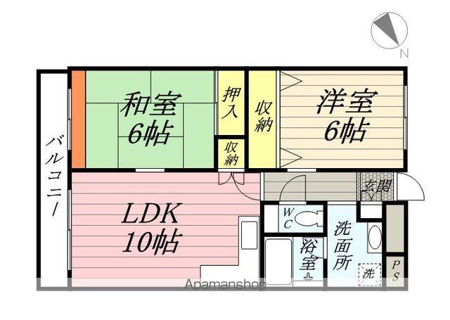 リヴェールシモ(2LDK/2階)の間取り写真