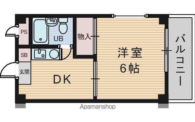 メゾン雅(1K/2階)の間取り写真