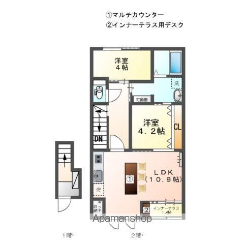 セ シュエット(2LDK/2階)の間取り写真