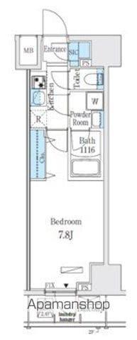 レジディア大手町北(1K/4階)の間取り写真