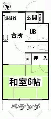 ネモトハイツ(1DK/1階)の間取り写真