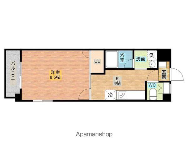 BROOK HOUSE(1K/2階)の間取り写真
