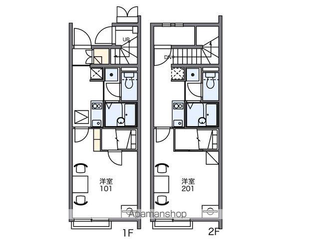 レオネクストグレースハイムⅢ(1K/2階)の間取り写真