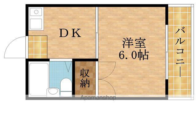 城北・船江マンション(1DK/3階)の間取り写真