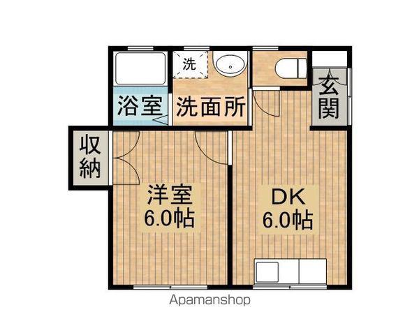 一万城Sハイツ(1DK/1階)の間取り写真
