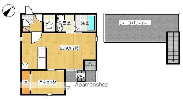 GRANDTIC BLOOM平尾(1LDK/2階)の間取り写真
