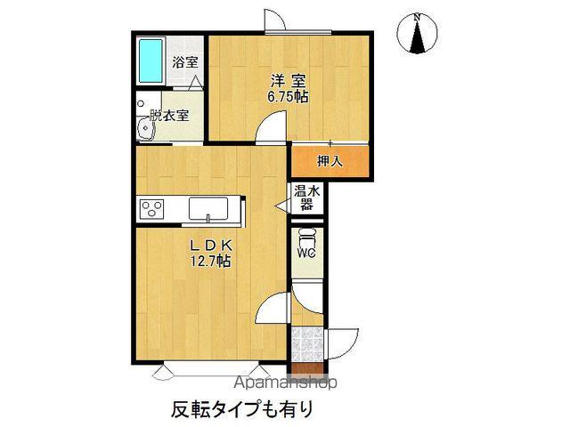 YUTORIRO弥生1(1LDK/1階)の間取り写真