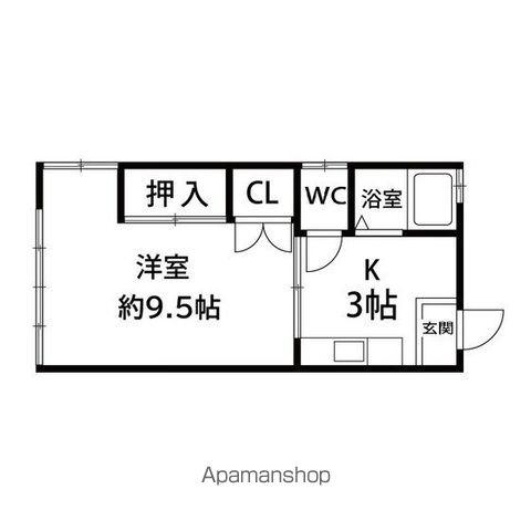 ダイワコート(1K/2階)の間取り写真