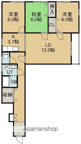 グットホーム高松(3LDK/1階)の間取り写真