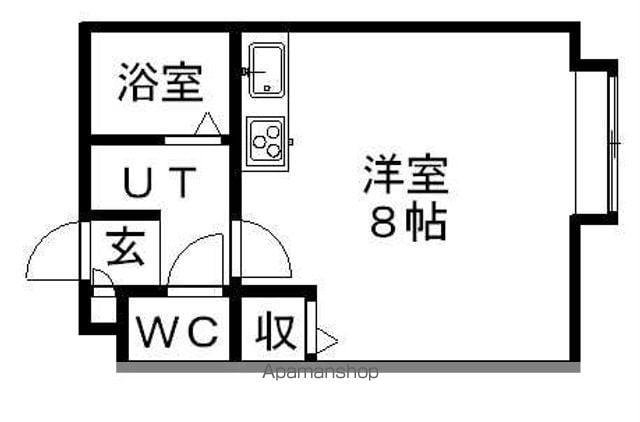タフトマンション(ワンルーム/4階)の間取り写真
