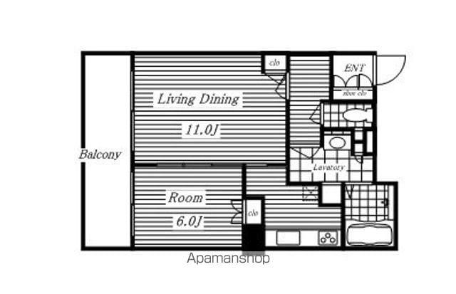 パークアクシス名駅南(1LDK/10階)の間取り写真