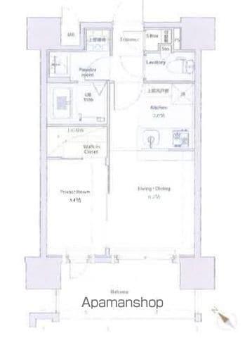 ネストピア東比恵駅前Ⅱ(1LDK/3階)の間取り写真
