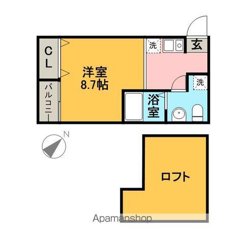 ボナール吉塚(ワンルーム/1階)の間取り写真