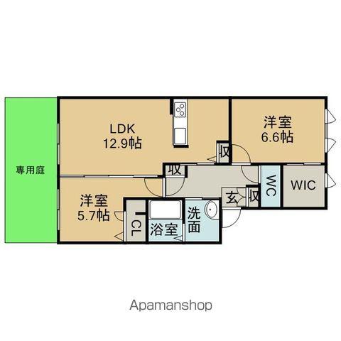 エディー小幡(2LDK/1階)の間取り写真