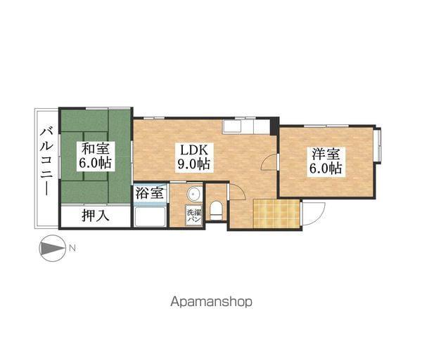 第一シャトープレドパーク(2DK/4階)の間取り写真