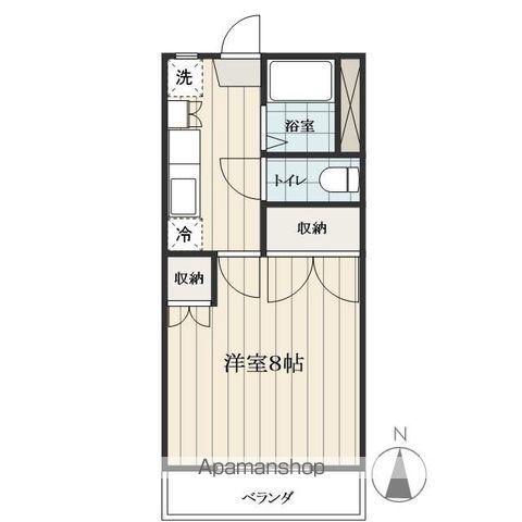 ルミエール・タンノ(1K/1階)の間取り写真