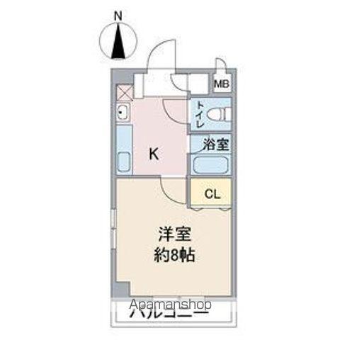 レージュ ウエスト(1K/1階)の間取り写真