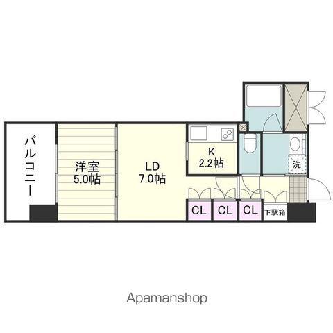 RJRプレシア郡元(1LDK/11階)の間取り写真