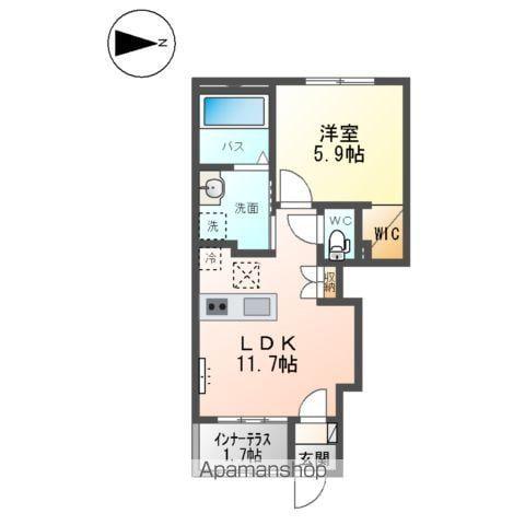 サルドゥ レ ユニオン(1LDK/1階)の間取り写真