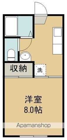 陽光ハイツA棟(1K/1階)の間取り写真