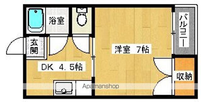ポポラーレ(1DK/3階)の間取り写真