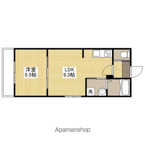 B.I HOUSE五日市(1LDK/3階)の間取り写真